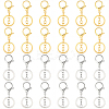 24Pcs 2 Caolors Alloy Keychain Clasps KEYC-SC0001-81-1