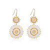 Glass Seed Braided Dangle Earrings for Women FIND-PW0024-17D-1