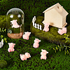 24Pcs 8 Styles Resin Pig Figurines Ornaments DJEW-GA0001-55-4