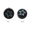 Opaque Black Acrylic Beads SACR-YW0001-21A-8