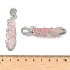 Natural Rose Quartz Pendants G-K338-28P-01-3