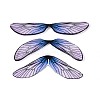 3Pcs Transparent Epoxy Resin Butterfly Wings Cabochons X-RESI-N045-11B-2