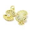 Rack Plating Brass Micro Pave Clear Cubic Zirconia Pendants KK-B091-11-2