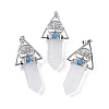 Natural & Synthetic Mixed Gemstone Faceted Pointed Bullet Big Pendants G-H076-02P-2