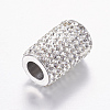 304 Stainless Steel Rhinestone Magnetic Clasps with Glue-in Ends RB-K005-01-2