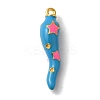 Rack Plating Brass Enamel Pendants KK-A229-29G-05-1