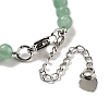 Natural Green Aventurine Round & Synthetic Non-magnetic Hematite & White Shell Beaded Bracelets for Women BJEW-K251-02H-4