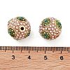 Golden Plated Alloy Rhinestone Beads FIND-E046-14G-03-3