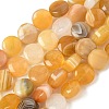 Natural Yellow Botswana Agate Beads Strands G-F790-H04-01-2