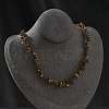 Natural Supper 7 Rutilated Quartz Chip Beaded Necklaces for Men Women NJEW-G159-01X-1