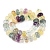 Natural Colorful Fluorite Beads Strands G-T138-75-2