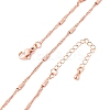 Brass Singapore Chains Necklaces for Women NJEW-D302-04RG-2