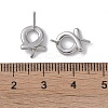 Brass Stud Earring Findings KK-G497-31P-3