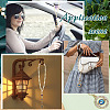 Imitated Pearl Acrylic & Alloy Pendant Decorations HJEW-MA00035-5