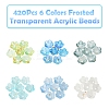 420Pcs 6 Colors Frosted Transparent Acrylic Beads OACR-FS0002-17A-2