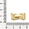Arch Brass Micro Pave Clear Cubic Zirconia Fold Over Clasps KK-V008-22G-3