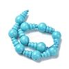 Natural White Jade 3-Hole Guru Bead Strands G-K149-45-2