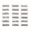18Pcs 18 Style Tibetan Style Alloy Rectangle Pendants TIBEP-YW0001-34AS-1