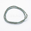 Electroplate Opaque Glass Beads Strands X-EGLA-J144-HR-B04-2