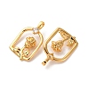 Brass Micro Pave Cubic Zirconia Pendants KK-K382-54G-2