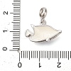 Rhodium Plated 925 Sterling Silver Enamel European Dangle Charms LS-STER-P062-01A-05-3
