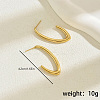 Elegant 201 Stainless Steel V-shaped Hollow Earrings for Daily WM9233-1
