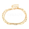 304 Stainless Steel Multi-Strand Chain Bracelets BJEW-G711-03F-G-1