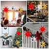 6Pcs 3 Colors Paper Star Pendant Decorations HJEW-GF0001-66A-4