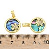 Natural Paua Shell Pendants KK-D005-05G-3