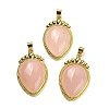 Natural Rose Quartz Pendants G-F760-02A-03G-1