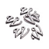 Gunmetal Plated Alloy Letter Pendants LS-PALLOY-J718-01B-W-2