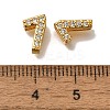 Rack Plating Number Brass Micro Pave Clear Cubic Zirconia Silde Charms KK-A231-13H-3