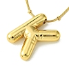 Ion Plating(IP) Initial Letter 304 Stainless Steel Pendant Necklace NJEW-R265-05G-K-1