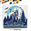 1Pc PET Hollow Out Drawing Painting Stencils DIY-MA0005-57-1
