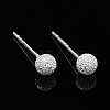 Textured 925 Sterling Silver Ball Stud Earrings LS-EJEW-L202-004A-4