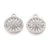 Alloy Rhinestone Pendants FIND-N008-08P-1