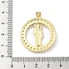 Brass Micro Pave Cubic Zirconia Pendants KK-H537-27A-G-2