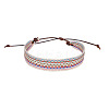 Cotton Flat Cord Bracelet with Wax Ropes PW-WG81226-08-1