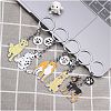 WEWAYSMILE Dog Keychain Car Keychain Pet Pendant Key-Ring Lovely Dog Key-ring Portable Metal Keychain Gift for Pet Lover Birthday Puppy Theme Party Supplies (Terrier) JX803A-5