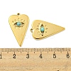 Natural Turquoise Heart Eye Pendants STAS-L278-114G-03-3