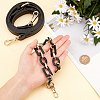 2Pcs PU Leather Bag Strap and Acrylic & CCB Plastic Link Chains Bag Handles FIND-GF0001-60-3