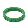 Dyed Natural White Jade Beaded Stretch Bracelets for Unisex G-K303-02P-03-4