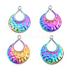 Ion Plating(IP) 201 Stainless Steel Pendants STAS-N098-247M-2