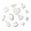 160Pcs 16 Styles 304 Stainless Steel Chain Tabs FIND-CJ0004-88-8