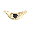 Rack Plating Brass Micro Pave Cubic Zirconia Pendants KK-B097-05G-02-1
