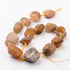 Raw Rough Natural Yellow Botswana Agate Beads Strands G-D833-08-2