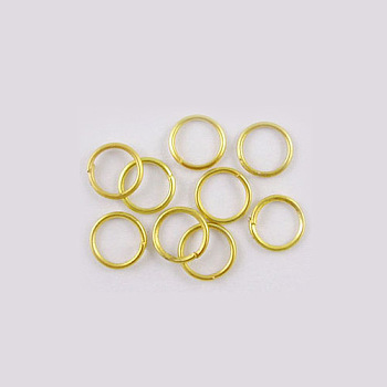 Iron Open Jump Rings, Nickel Free, Golden, 21 Gauge, 5x0.7mm, Inner Diameter: 3.6mm, about 1125pcs/50g