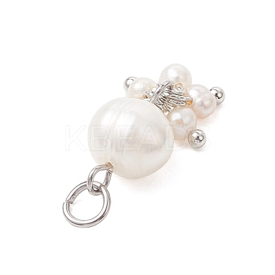 Potato Natural Cultured Freshwater Pearl Pendants PALLOY-JF04749-01-1