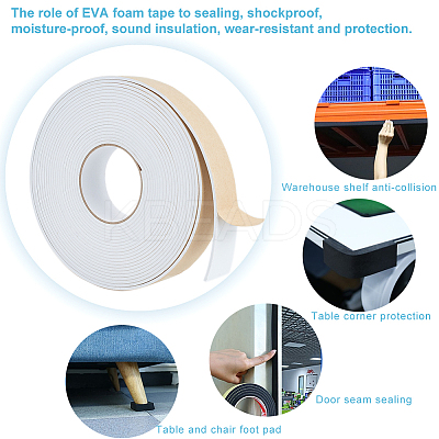 Strong Self Adhesive EVA Foam Tape for Doors and Windows AJEW-WH0347-27C-01-1