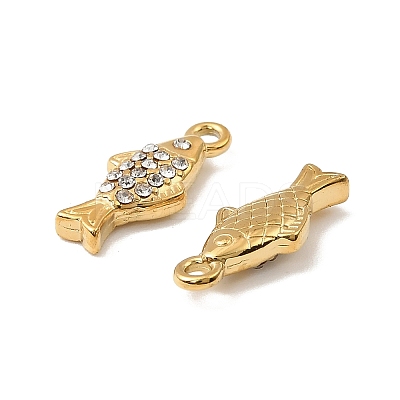 304 Stainless Steel with Crystal Rhinestone Charms STAS-G358-05G-05-1